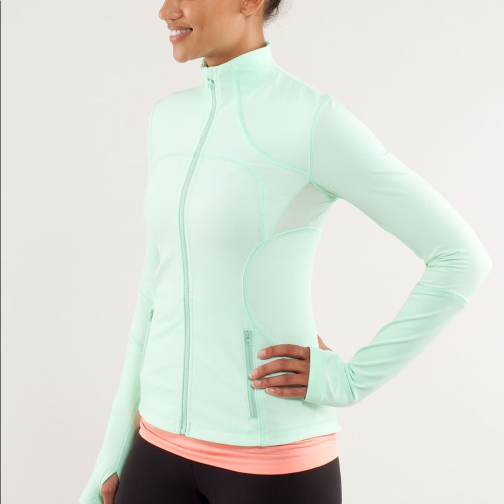 Lululemon Forme zip-up jacket- Fresh Teal